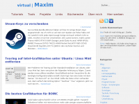 Screenshot des Blogs virtual-maxim