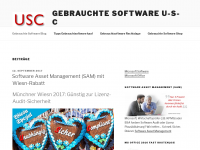 Screenshot des Blogs Gebrauchte günstige Software