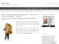 Screenshot des Blogs ImmoCopy