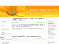 Screenshot des Blogs Blumen verschicken Blog