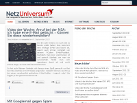 Screenshot des Blogs Netz-Universum