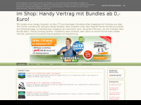 Screenshot des Blogs Günstige Angebote im Shop: Handy Vertrag mit Bundles ab 0,- Euro!