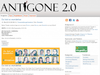 Screenshot des Blogs Antigone 2.0 – Interaktives Theater