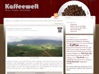 Screenshot des Blogs Kaffeewelt – Genuss, Inspiration, Lebenseinstellung
