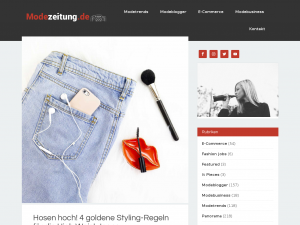 Screenshot des Blogs Mode-Zeitung