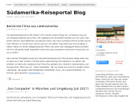 Screenshot des Blogs Südamerika Reiseportal Blog