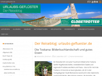 Screenshot des Blogs Urlaubs-Gefluester.de – Der Reiseblog