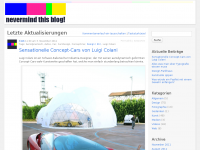 Screenshot des Blogs nevermind this blog!