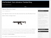 Screenshot des Blogs OnePaintball, der Paintball Blog.