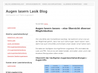Screenshot des Blogs Augenlasern Blog