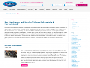 Screenshot des Blogs Kurbelix GmbH