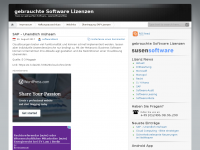Screenshot des Blogs Handel mit gebrauchten SAP und MS Lizenzen