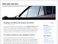 Screenshot des Blogs Alles über das Auto