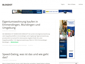 Screenshot des Blogs BlogDot :: pin the point