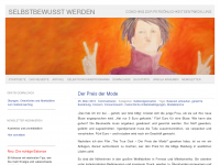 Screenshot des Blogs selbstbewusst werden