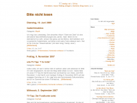 Screenshot des Blogs Bitte nicht lesen