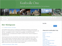 Screenshot des Blogs Kraftvolle und mystische Orte