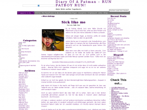 Screenshot des Blogs Diary of a fatman – run fatboy run! – Mein little online Tagebuch
