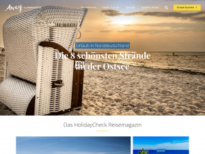 Screenshot des Blogs HolidayCheck Blog