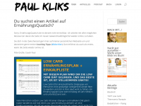 Screenshot des Blogs ErnaehrungsQuatsch.de