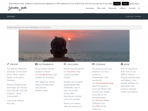 Screenshot des Blogs Gordon sein Chaos Blog