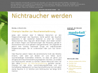 Screenshot des Blogs Champix zur Raucherentwöhnung