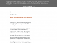 Screenshot des Blogs restaurantinsider