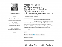 Screenshot des Blogs Leitmedium