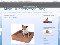 Screenshot des Blogs Kleine Hundebettchen mit viskoelastischer Liegefläche