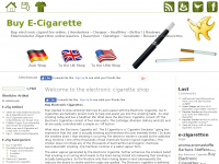Screenshot des Blogs Elektrische Zigarette