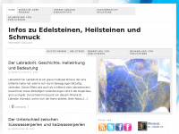 Screenshot des Blogs Mineraliendiscount Heilsteinblog