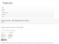 Screenshot des Blogs Project-none.de – Das Leben, mein Blog und ich