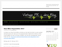 Screenshot des Blogs Vintage PR – der Blog