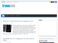 Screenshot des Blogs traceable.de >> News, Videos und Reviews
