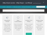 Screenshot des Blogs Billig Urlaub machen