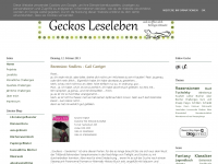 Screenshot des Blogs Geckos Leseleben