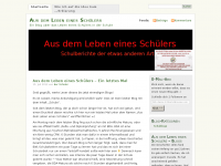 Screenshot des Blogs Aus dem Leben eines Schülers