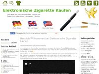 Screenshot des Blogs Elektronische Zigaretten kaufen