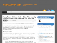 Screenshot des Blogs Codeword SEM