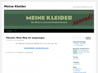 Screenshot des Blogs Alle meine Kleider