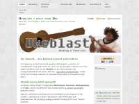 Screenshot des Blogs Ukeblog – metal for your Uke