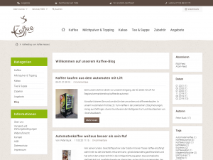 Screenshot des Blogs kaffeeauomat.net – der Kaffee-Blog