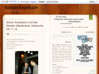 Screenshot des Blogs Konzerttagebuch