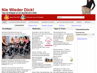 Screenshot des Blogs Nie Wieder Dick!
