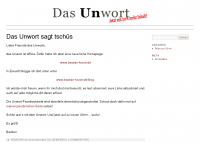 Screenshot des Blogs Das Unwort – Unseriöse, unerhört unpolitische Ungereimtheiten