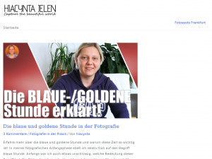 Screenshot des Blogs hiacynta jelen | photography