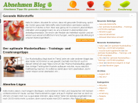 Screenshot des Blogs Abnehmen Blog