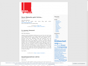 Screenshot des Blogs pixographix-blog