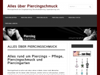 Screenshot des Blogs Piercing Informationen