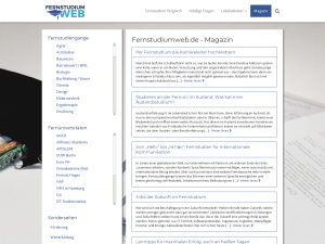 Screenshot des Blogs Blog für das Fernstudium